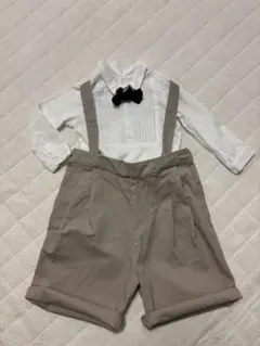 【美品】MARLMARL 蝶ネクタイ付ボディスーツ　サスペンダー付ハーフパンツ