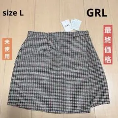 GRL チェック柄 タイトスカート　インパン付き　size L