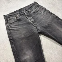鬼ヒゲ✨90s usa製 / Levi's501 後染めブラック W32L32