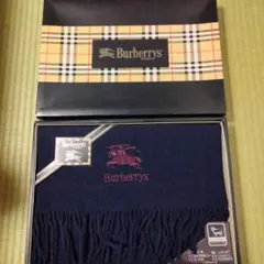 Burberrys ネイビー チェック柄 ブランケット（ひざ掛）