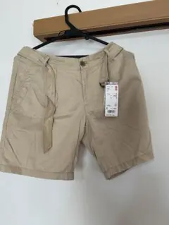 新品未使用 ユニクロUNIQLO ハーフパンツ Sサイズ ベージュ レディース