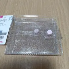 신품 미사용 DAISO 折財布 ラメ ピンク ダイソー