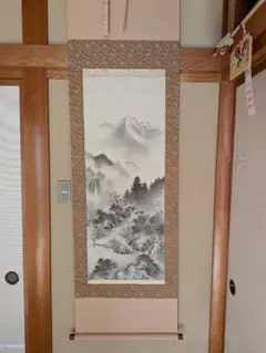 掛け軸 美品 床の間 和室 縁起物 長寿 夫婦 鶴 松竹梅 高砂図 掛軸 松竹梅鶴亀 【掛軸】【一間床・半間床】【松竹梅鶴 (浅野寿峰) 書