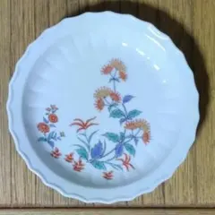 ♥特価♥【有田焼　弥右衛門窯】 花柄 波型皿 5枚揃