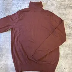 UNIQLO エクストラファインメリノタートルネックセーター M ワインレッド
