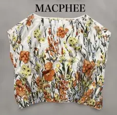 MACPHEE マカフィーフラワープリント フレンチスリーブシャツ