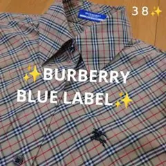 BURBERRYBLUE LABEL✨ノバチェック✨ブラウス✨シャツ✨３８✨美品