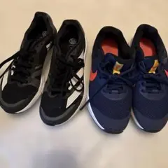 男のスニーカー アディダス ナイキ　2足セット　23センチ　23.5センチ