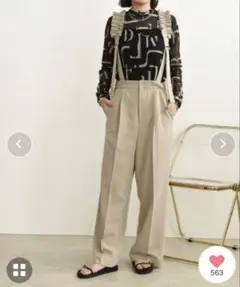 Eimee Law フリルサスペンダー付センタープレスパンツのサムネイル