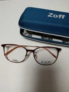 Zoff べっ甲柄 メガネ Zoff ゾフ メガネ SUPERLIGHT べっ甲柄 （度あり）ケース付き - メルカリ