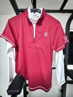 Cleveland Golf ハーフジップシャツ 赤のサムネイル