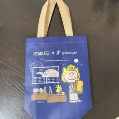 PEANUTS x STARLUX エコバッグ ネイビー