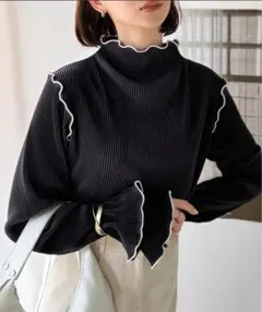 前後2way袖フリル配色メロウプリーツトップス classicalelf