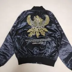 美品　KANSAI MAN スタジャン　レザー 切替　刺繍　ブラック 2025年最新】KANSAI MAN スタジャンの人気アイテム - メルカリ