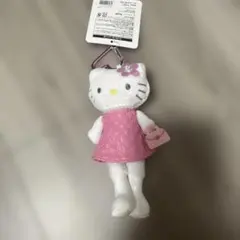 ハローキティ スタイルアップ マスコットキーホルダー ピンクキルト