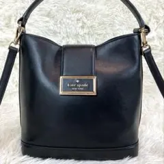 美品✨ケイトスペード リーガン バケットバッグ　2way 斜め掛け ブラック