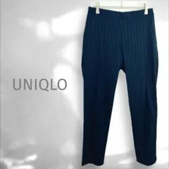 UNIQLOユニクロ　EZYアンクルパンツ （M）ストレッチストライプa1022