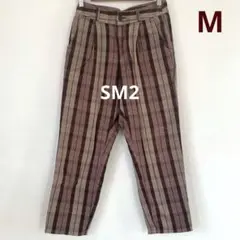 Samansa Mos2 サマンサモスモス　チェック柄パンツ　ブラウン
