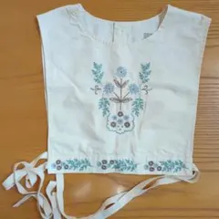 サマンサモスモス 脇リボンフラワー刺繍ベスト オフホワイト