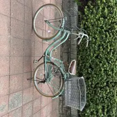 水色 シティサイクル 前面バスケット付き 楽天市場】自転車 26インチ（カラーブルー）（シティサイクル