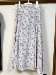 PROPORTION フラワープリント フレアスカート