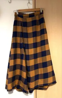 KBF+ チェック柄フレアスカート One size