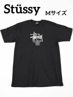 Stüssy ブラック Tシャツ M 古着 男女兼用