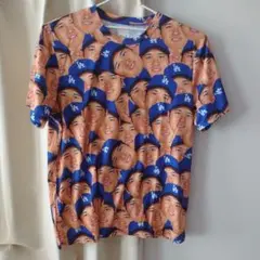 FOCO 大谷翔平 ドジャース Tシャツ XL 青 新品 未使用 顔だらけ