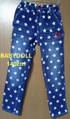 BABYDOLL デニム　140cm　星プリント