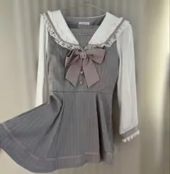 LIZ LISA セーラーカラーセットアップ グレー 量産 地雷 MARS