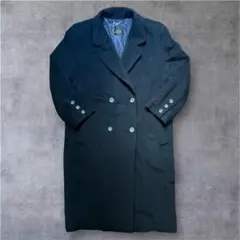【美品】Carat キャラット カシミヤ混 ダブルチェスターコート ブラック L