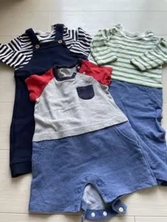 ユニクロ　ロンパース・カバーオール3点セット