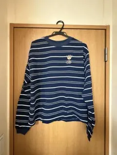 カオヨリナカミ crown logo border longteeボーダーロンT