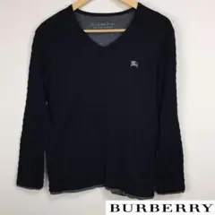 美品 BURBERRY BLACK LABEL 長袖カットソー ブラック