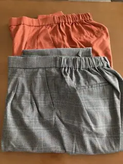 GLOBAL WORK あったか美(うつく)シルエットテーパードパンツ　2枚