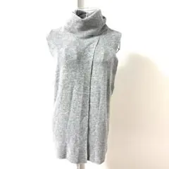 niko and...ウールタートルネックノースリーブニットベスト グレー