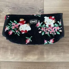 FEILER 花柄ポーチ 黒