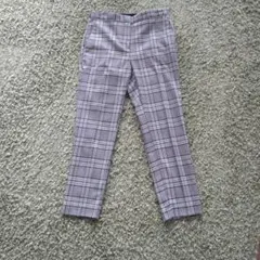 ZARA チェック柄 カジュアル パンツ スリムフィット