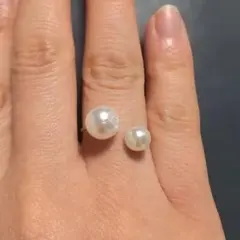 パール　リング　ハンドメイド