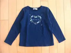 MOO NON NON 裏起毛 トレーナー 140cm ネイビー