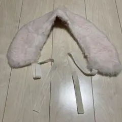 ピンク　ファー　つけ襟