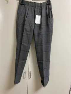 グレンチェックテーパードパンツ