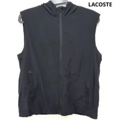 LACOSTE ラコステ フード付きベスト ナイロンベスト ブラック