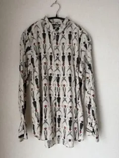パドカレpas de calais 長袖デザイン柄ブラウス36のサムネイル