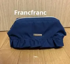 Francfranc フリルワイヤーポーチ ネイビーのサムネイル