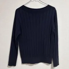 UNTITLED ネイビー リブ編み ニットセーター サイズ2