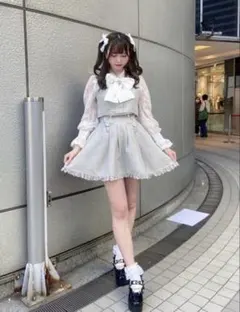 【本日処分 】ROJITA 　キラキラツイードレースドッキングトップス、スカート