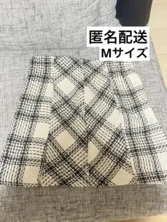 GRL グレイル インパン裏地付きチェック柄ツイードミニスカート Mサイズ