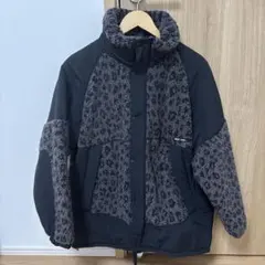 ニコアンド　ボアジャケット　ブラックレオパード　M