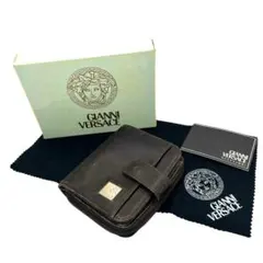 GIANNI VERSACE ジャンニベルサーチ 二つ折り財布 レザー ブラウンのサムネイル